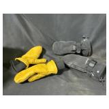 Womens Leather Wells Lamont Chopper Mittens