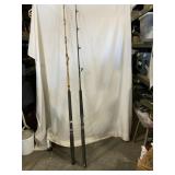 Two Vintage Salt Water Fishing Rods