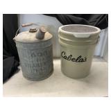Cabelas Bucket & Vintage Container