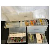 5 Cabelas Tackle Boxes  with Tackle