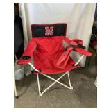 Two Red Husker Folding Bag Chairs