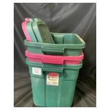 3-Rubbermaid Rough Totes & Lids