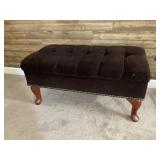 Brown Upholstered Storage Bench