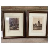 (2) Native American Framed Prints, E.L. Curtis