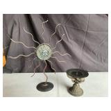 Celestial Glass Sun Face Candle Holder