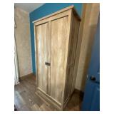 Rustic Look Armoire w/Adjustable Shelving