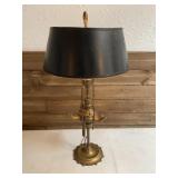19th Century Brass Whale Oil Lamp, Electrified