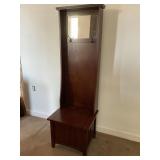 Wood Mission Style Hall Tree Bench