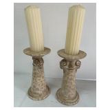 Pair of Ceramic Candle Pillars