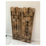 2 Wood and Metal Wall Panels