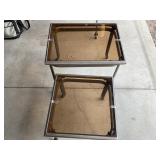 Gray Metal Coleman Stacking Tables