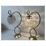 2 Swirl 7 Drop Accent Table Lamps