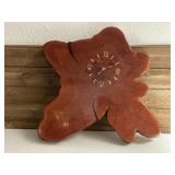 Live Edge Hardwood Wall Clock Lacquer Wood Slice