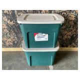 2-Homz Stor n Tote Rubber Totes W/ Lids