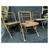 4 Vintage Hampden Childï¿½s Pink Metal Folding Chair