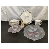 Mikasa Rosella Crystal Platter, Bowl & More