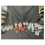 Vintage Winter wonderland Footed Glassware