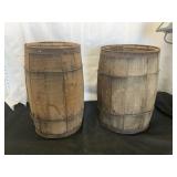 2- Antique Wood Nail Kegs