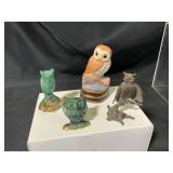 Iron Owl Figurines
