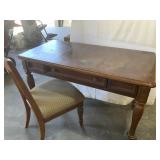Wood Writing Desk With Chair