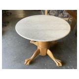Round Marble Top Cream Table