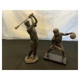 Golfer & Basket Ball Player Statues
