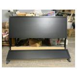 King Black Wood Bed Headboard & Footboard &