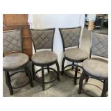 Gray Swivel Bar Stools