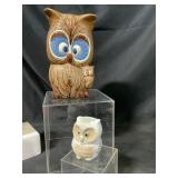 Ceramic Owl Figurine Banks