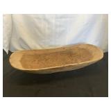 VTG Hand-Carved Wood Dough Bowl