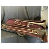 Vintage Slide Trombone In Case