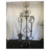 Vintage Hand -Forged Iron fireplace Tool Set