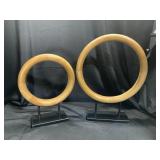 Decorative Geometric Wood Sculptures