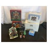 5-Porcelain Christmas Village Buildings
