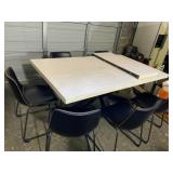 Ash-Gray Dining Room Table & Chairs