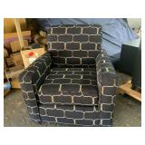 Upholstered Black Accent Chair.