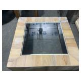 Chunky Square Wood Block Coffee Table