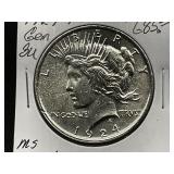 1924-P Peace Silver Dollar