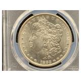 1883-CC Morgan Silver Dollar CASED