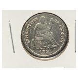 1891 Silver Seated Dime