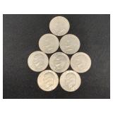 (8) Eisenhower Dollars - (1) 1971 & (7) 1972