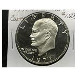 1971-S Proof Ike Silver Dollar Cameo