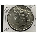 1934-P Peace Silver Dollar