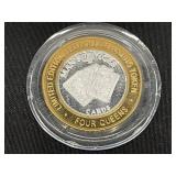 Four Queens Silver $10 Casino Token