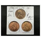1944-1945-1946 Lincoln Wheat Pennies Set