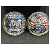 (2) Americaï¿½s 250th Anniversary Coins CASED