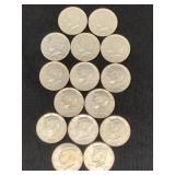 (15) Kennedy Half Dollars