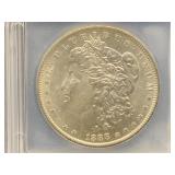1888-O Morgan silver Dollar CASED
