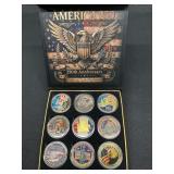 9-Piece Comm. Coin Set America 250th Anniversary