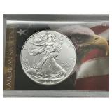 1 Oz 2026 American Silver Eagle Dollar-Flag Case